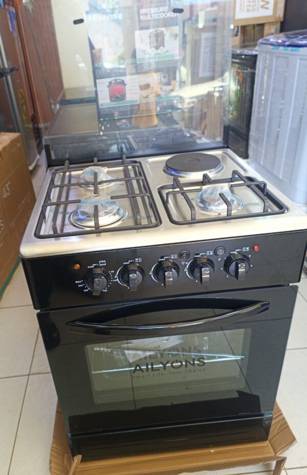 Oplus_131072 Ailyons 60×60 Cooker – Gas & Electric Multi-Function Kitchen Cooker with Oven