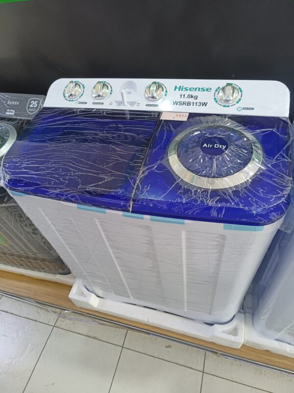 Hisense 11KG Twin Tub Washing Machine – Semi Automatic High Capacity Washer