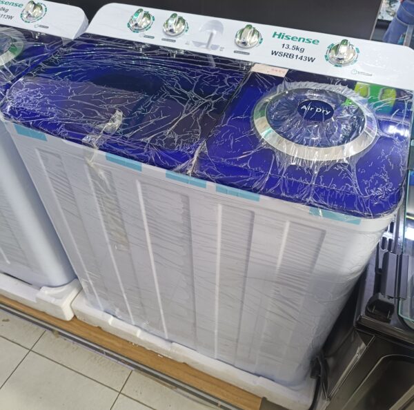 Hisense 13.5KG Twin Tub Washing Machine – Semi Automatic High Capacity Washer